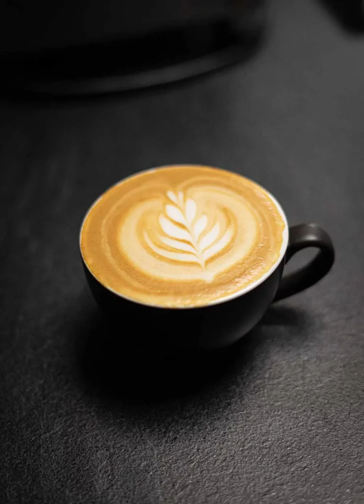 Caffe latte met latte art
